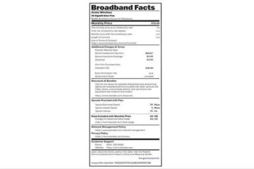 FCC Mandate: Internet Providers' "Nutrition Facts" Labels